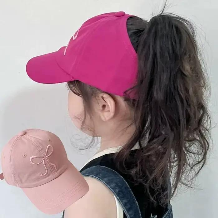 Noeud papillon Casquette de baseball Protection UV Conception de queue vide Chapeau de soleil pour