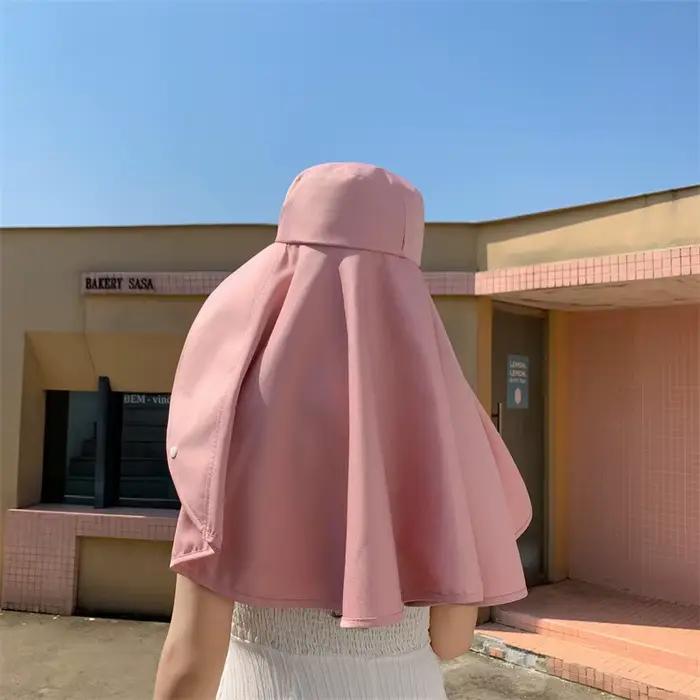 Chapeau de protection solaire unisexe à large bord acrylique pour femmes et hommes protection UV visage et cou accessoires de mode étéextérieur