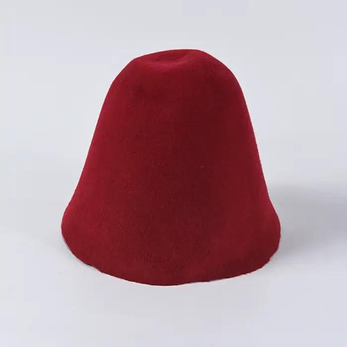Classique femmes Cloche seau feutre chapeau automne hiver laine