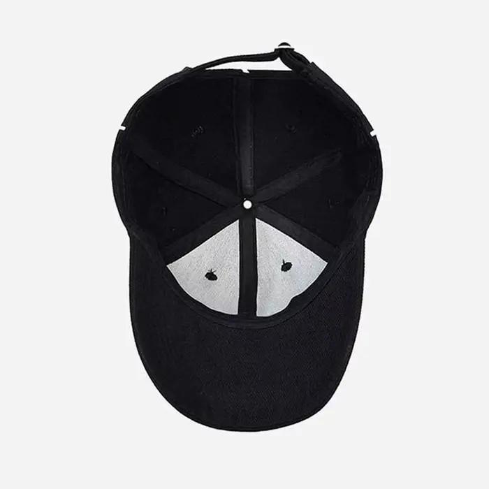 Casquette d'arbitre professionnelle réglable noire/blanche avec bordure contrastante – Chapeau de sport polyvalent anti-UV