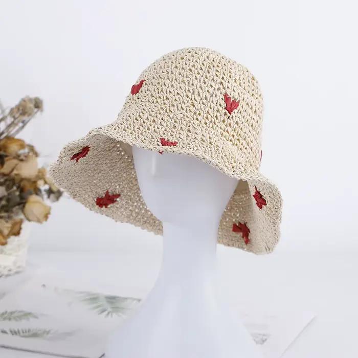 Chapeau de paille fraise pour femmes