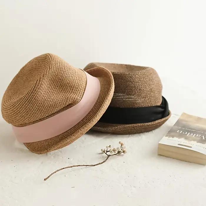 Chapeau de paille d'été pour femmes style sportif protection uv mode coréenne et japonaise occassions shopping printemps été