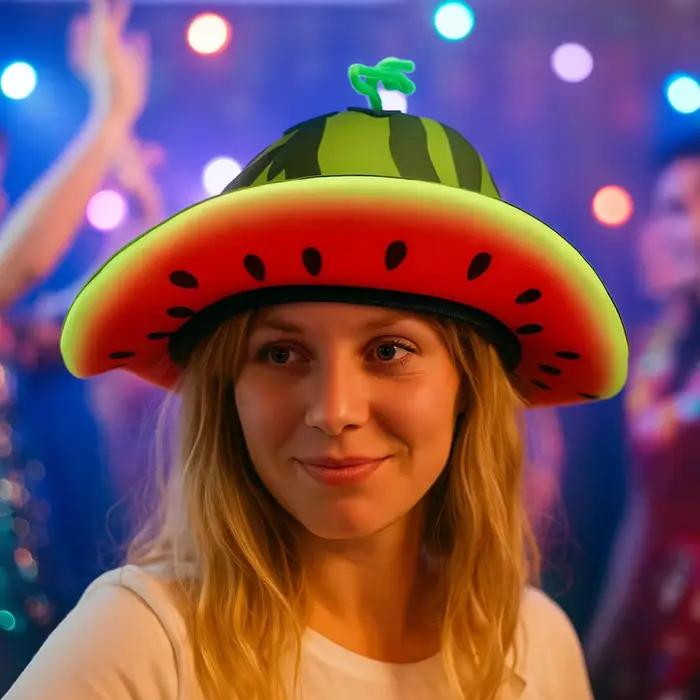 Chapeau de soleil créatif en forme de pastèque
