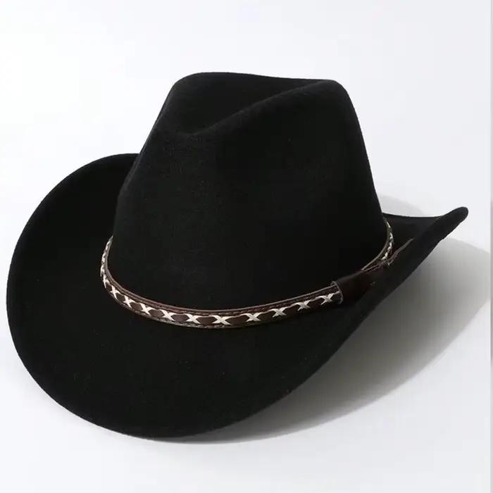 Chapeaux de Cowboy occidentaux rétro pour hommes et femmes