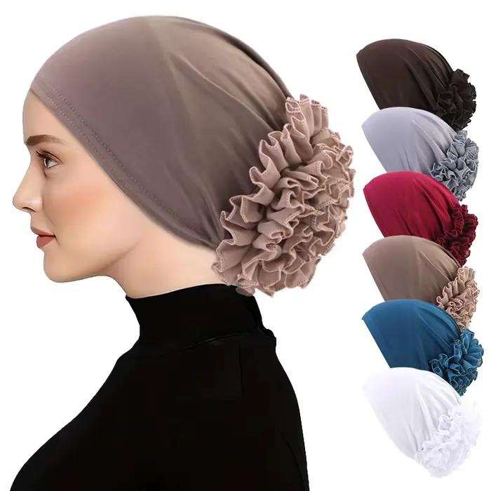 Nouveau chapeau en mousseline de soie respirant avec de grandes fleurs