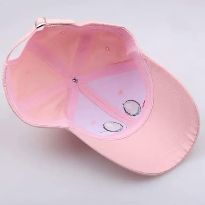 Anime Kirby chapeau fille Kawaii rose visage souriant brodé