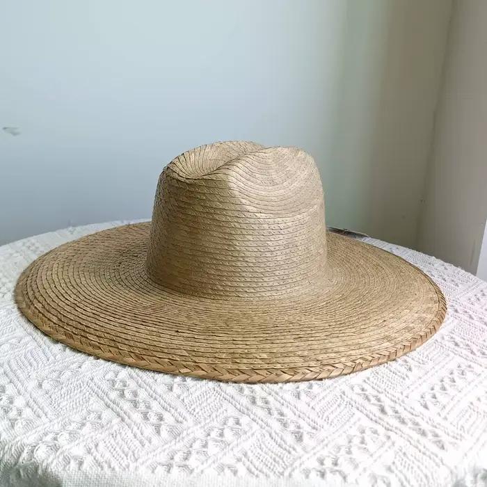 Chapeau de paille en raphia incolore Palma