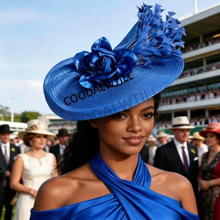 Chapeau bibi en paille tissée PP pour femmes