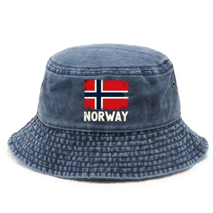 Chapeau Imprimé Style Norvège Coton Pour Hommes Femmes Polyvalent Décontracté Plage Occasionnels