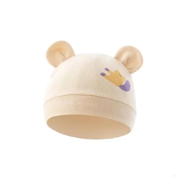 Chapeau d'animal imprimé pour bébé unisexe doux et respirant pour garçon fille 0-3 mois occasions spéciales