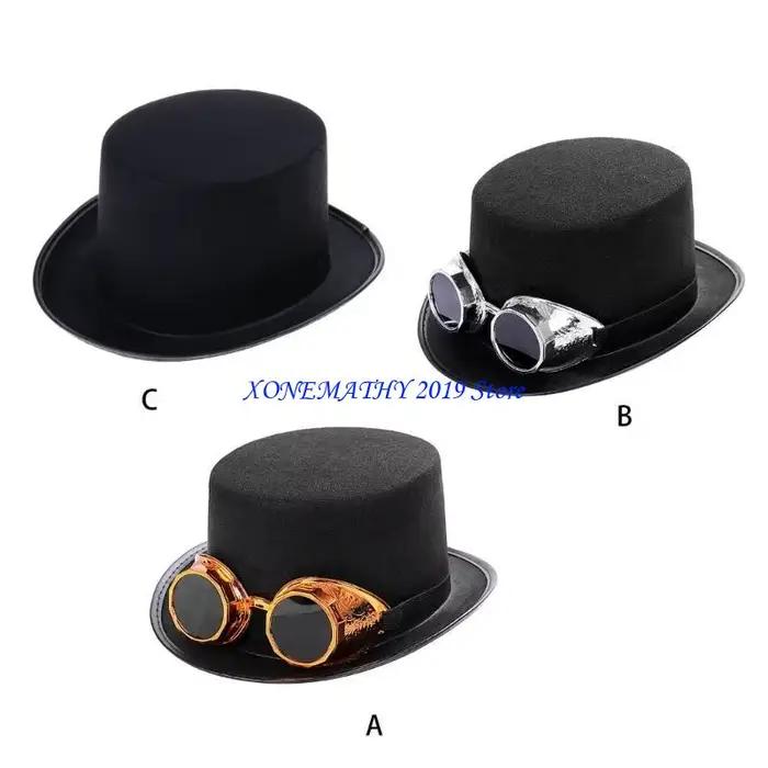 F42F Steampunk chapeau haut-de-forme gothique