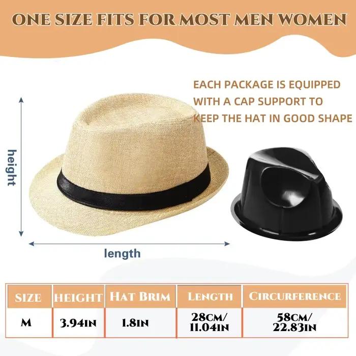 Lot de 1 à 26 chapeaux Fedora à bord court style années 20 pour hommes
