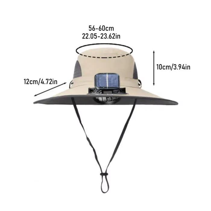 Chapeau solaire avec ventilateur USB rechargeable