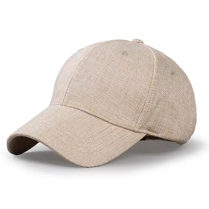 Casquette de Baseball en Faux Lin pour Homme et Femme