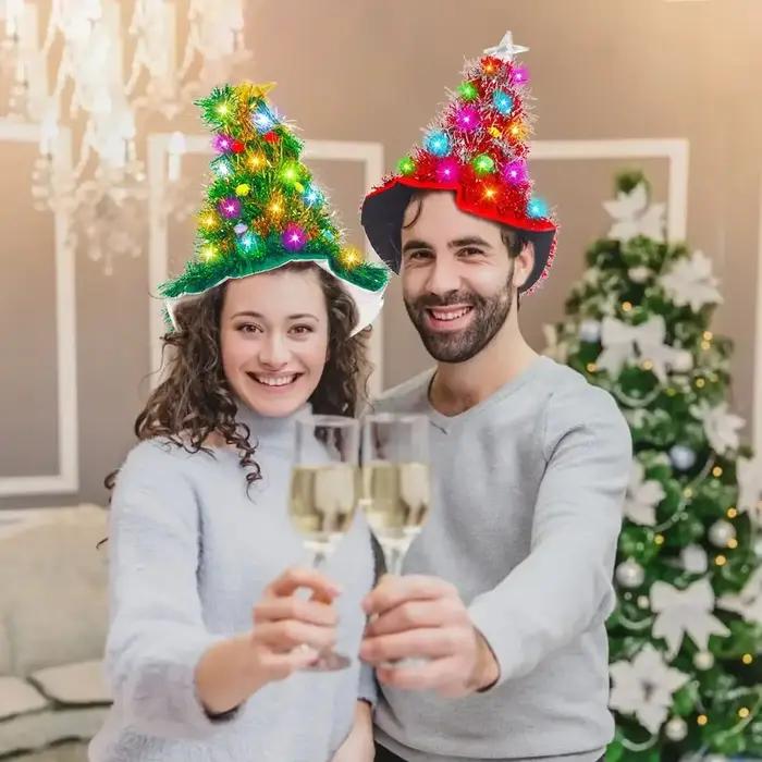 Chapeau de Père Noël Glow Party pour déguisement