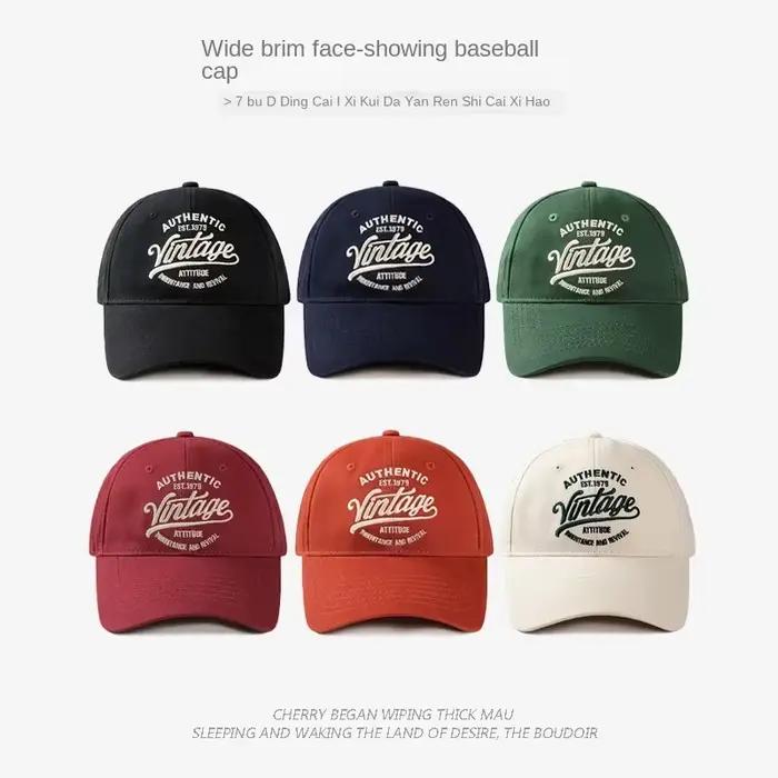 Casquettes de baseball brodées vintage coréennes pour femmes protection solaire multicolore ajustable pour hommes adultes toutes saisons extérieur