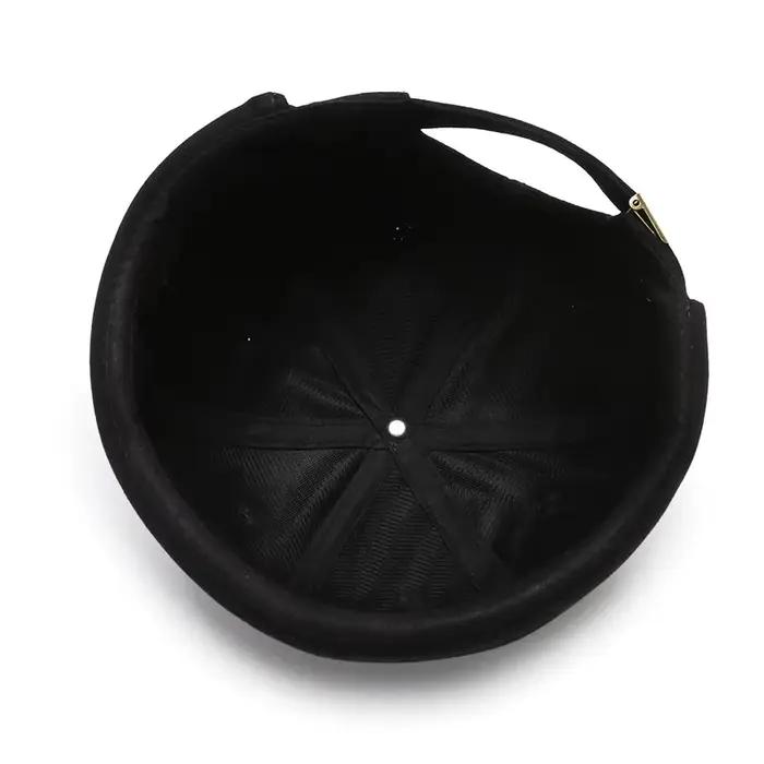 Vintage dôme chapeau Melon unisexe sans bords Bonnet couleur unie tendance Yuppies