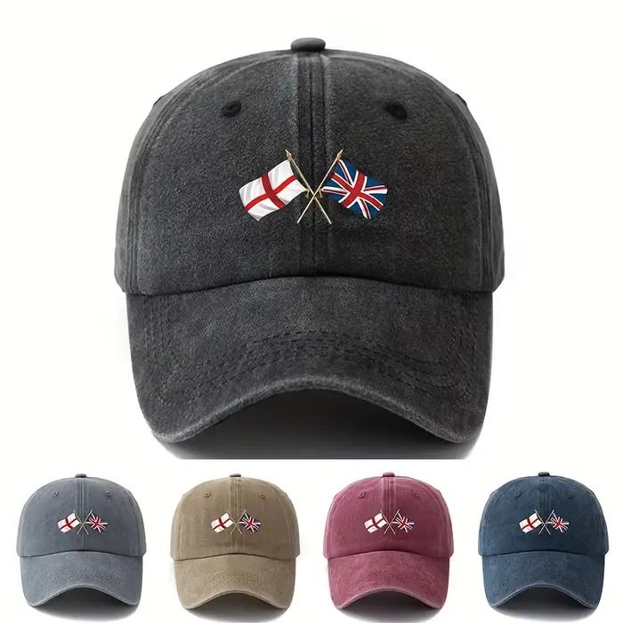 Casquette de baseball imprimée élégante et adaptable avec le drapeau Union Jack d'Angleterre
