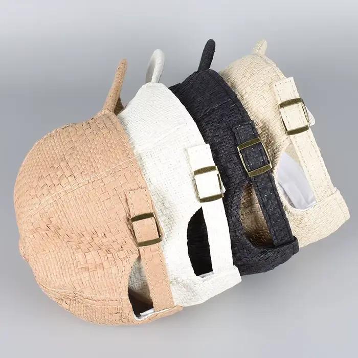 Casquette de baseball en paille pour homme et femme