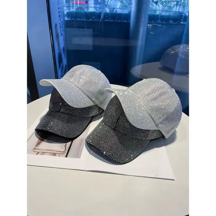 Casquettes de baseball de luxe entièrement ornées de strass pour femmes et hommes