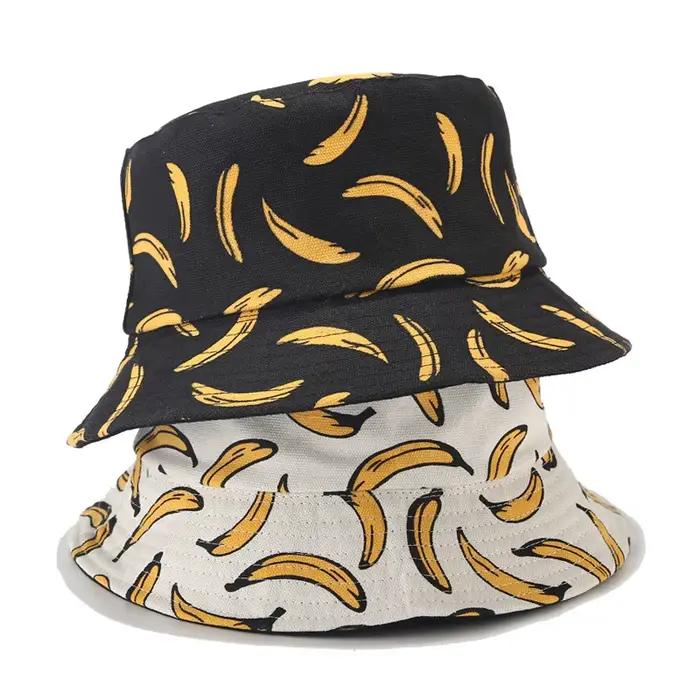 Chapeau de seau double face polyester dessin animé sportif pour hommes et femmes style décontracté protection solaire quatre saisons occassions multiples à offrir