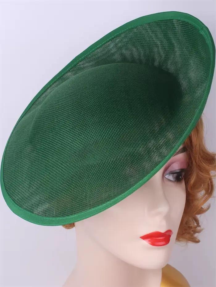 Fascinateur rond de 30cm pour femmes, élégant, mariage, performance, fédra, tricoter, polyester, fleur, adult women accessories