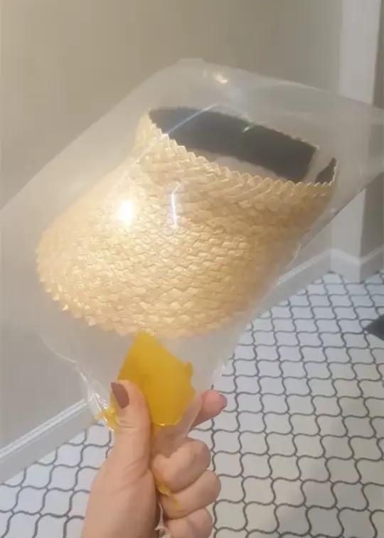 Chapeau de soleil décontracté de luxe en raphia pour femme