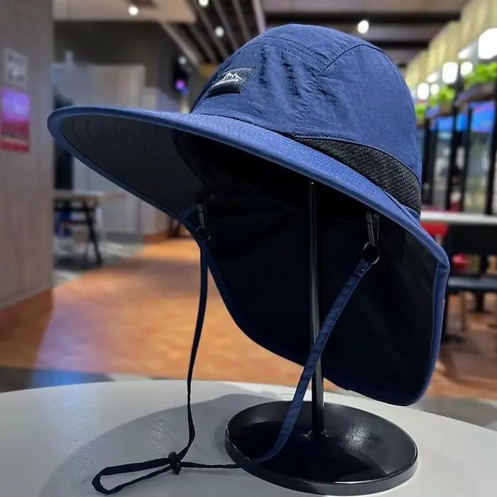 Chapeau de soleil respirant à large bord avec protection UV UPF 50 et rabat pour le cou