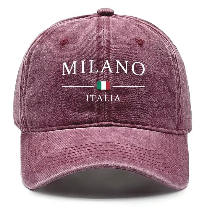 Casquette de baseball avec inscription « MILANO ITALIA »
