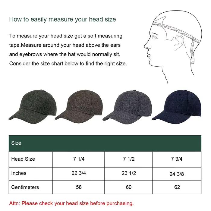 Botvela – casquette de Baseball en Tweed à chevrons pour hommes