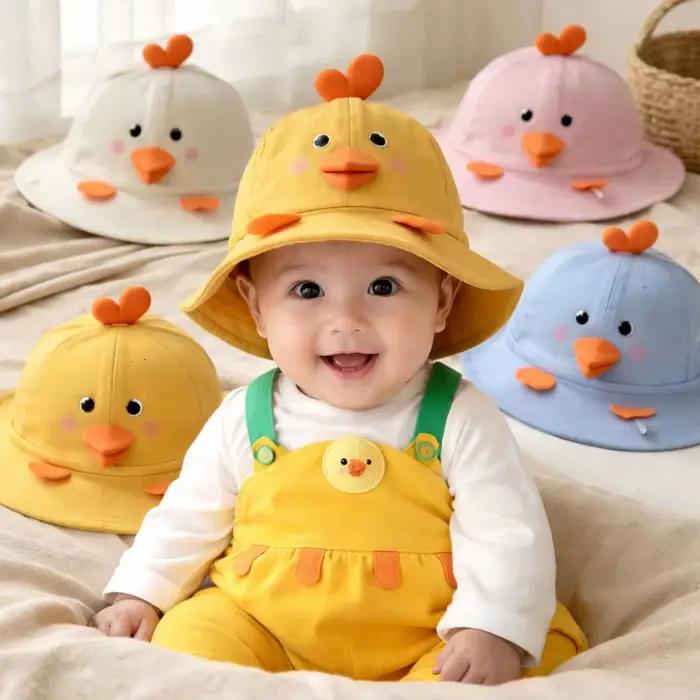 Chapeau de soleil pour bébé en forme de petit canard mignon