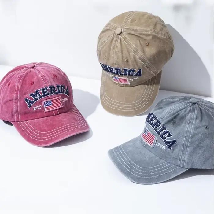 Casquette de baseball brodée vintage USA Feel