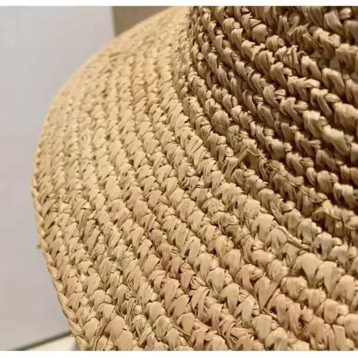 Chapeau de paille en raphia de haute qualité pour femmes