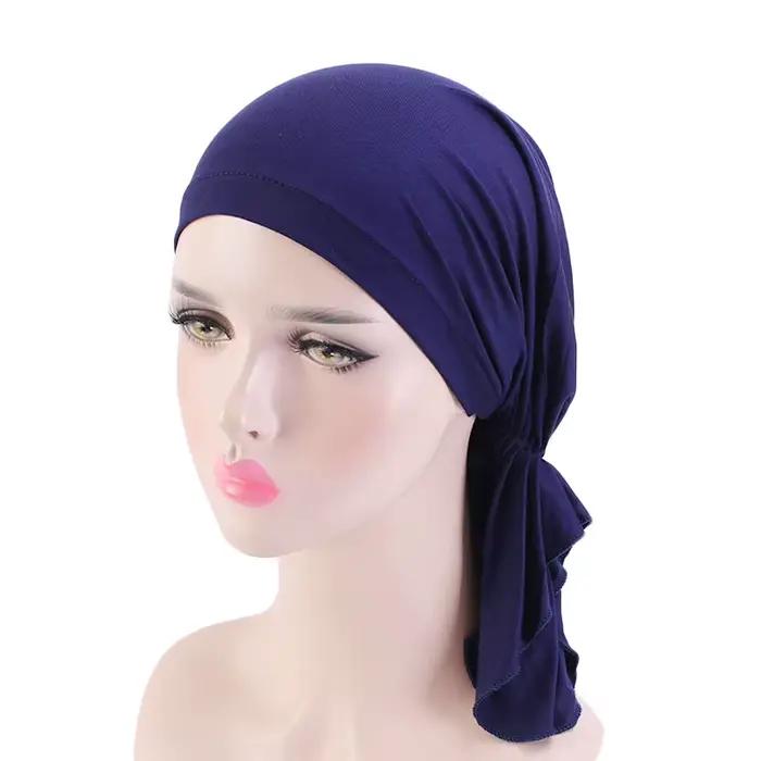 Écharpe pré-nouée en bambou musulman pour femme