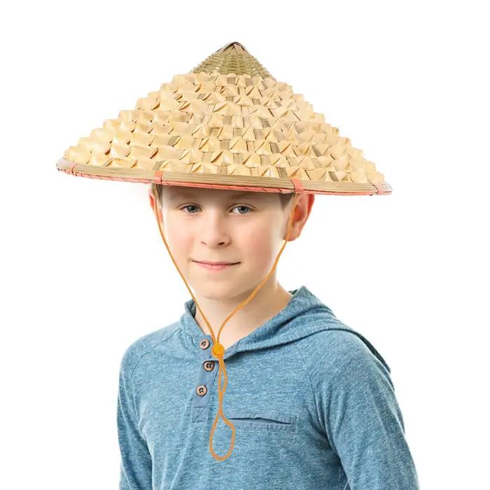 Chapeau décoratif tissé en bambou de Style chinois