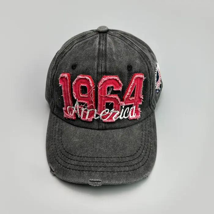 Chapeaux de baseball rétro brodés de lettres de détresse