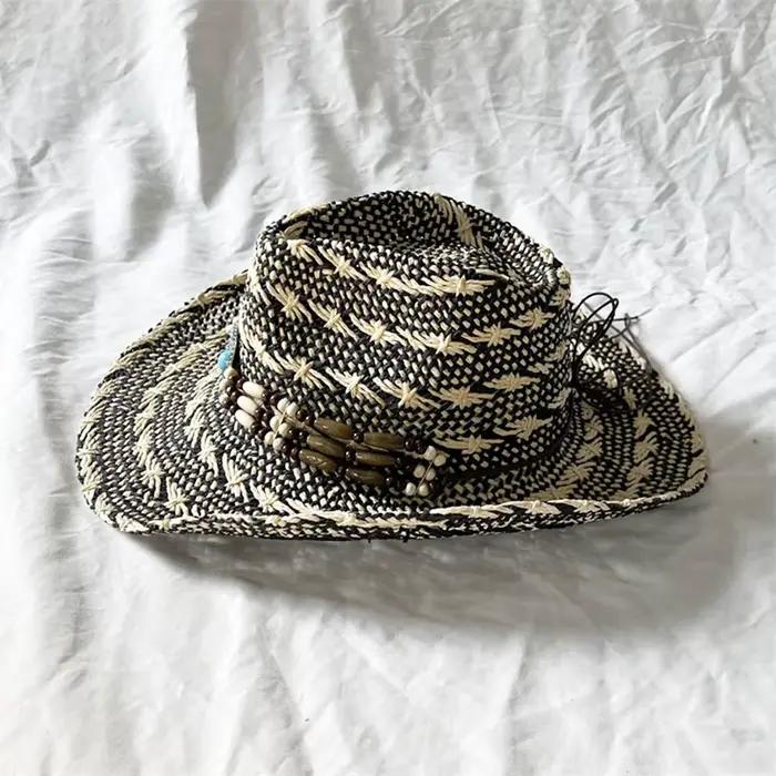 Chapeau de Cowgirl occidental de Style ethnique pour hommes et femmes