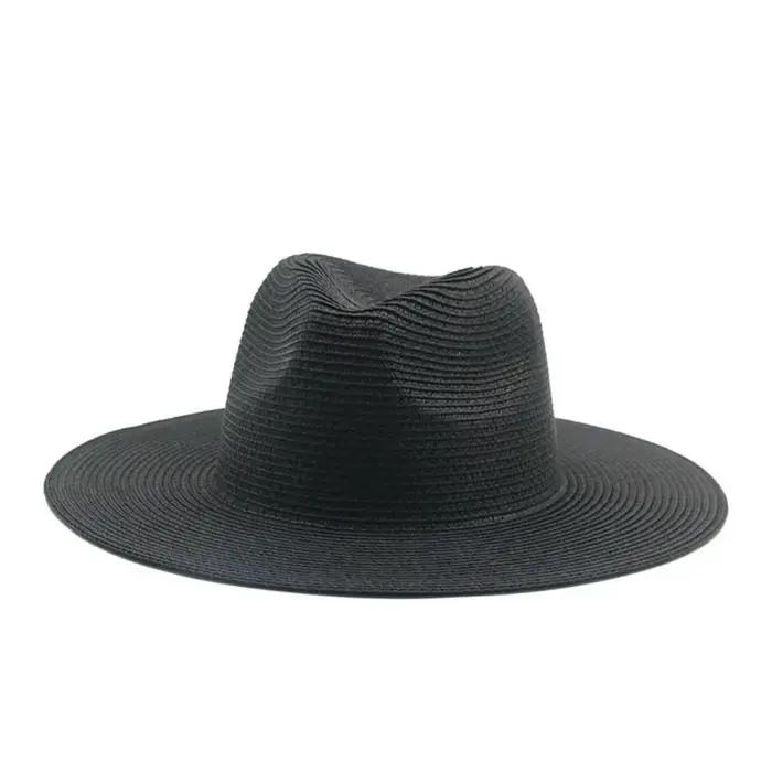 Chapeau Panama Jazz Vintage Grande Taille Couleur Unie Protection UV