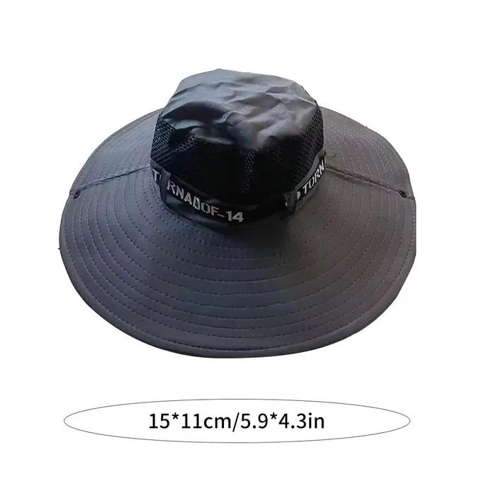 Chapeau de soleil d'été WRELS en coton avec bord large de 15 cm protection UV pour hommes et femmes plage randonnée pêche occasions spéciales
