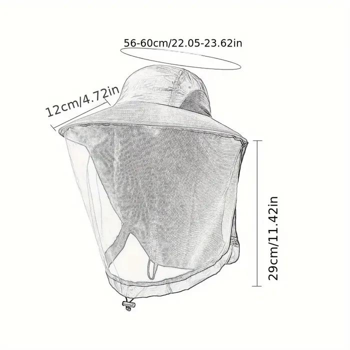Chapeau de protection UV avec masque facial