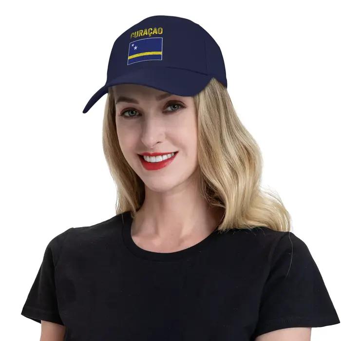 Casquette de baseball Curaçao d'été multifonction pour homme et femme ajustable pour golf football et détente soleil