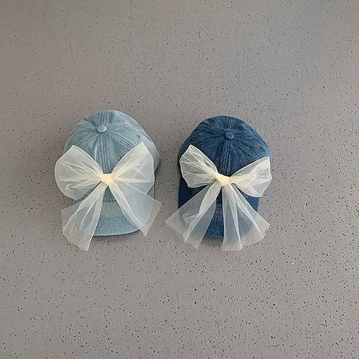 Casquette de baseball en jean bleu pour fille princesse