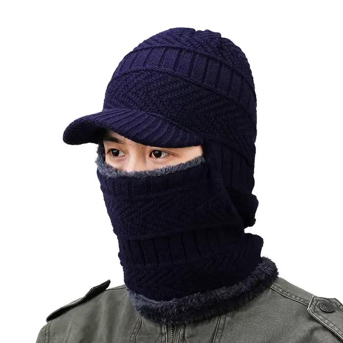 Chapeau d'hiver tricoté Skullies pour homme et femme en coton polyester acrylique et fourrure style sport pour adultes ocassions décontractées