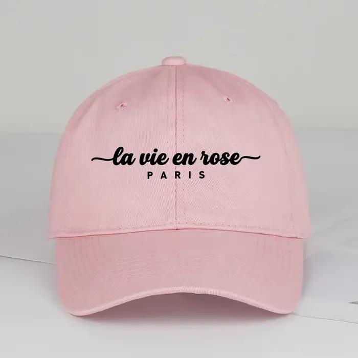 Casquette de baseball imprimée « La Vie En Rose Paris »