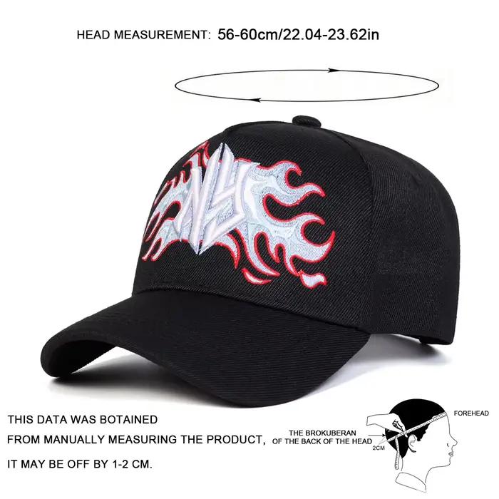 Casquettes de baseball unisexes avec broderie NY Flame