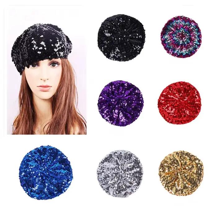 Femmes paillettes bonnet casquette