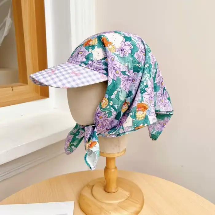 Chapeaux foulard imprimés littéraires rétro français pour femmes