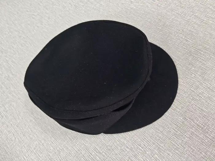 Seconde Guerre mondiale. M43hat . Laine Gris Champêtre Allemand & Noir