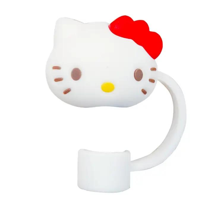 Chapeaux à paille Kawaii Hello Kitty figurine de dessin animé mignonne ornement de bureau accessoire pour femmes et étudiantes jouets pour enfants collection de jouets occasions spéciales à offrir
