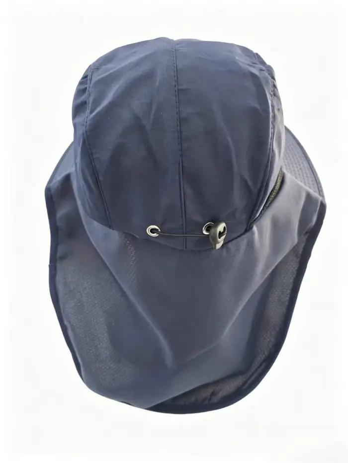 Vente flash! Chapeau de pêcheur unisexe coupe-vent à séchage rapide avec rabat pour le cou et protection UV pour la pêche en plein air et la randonnée 
